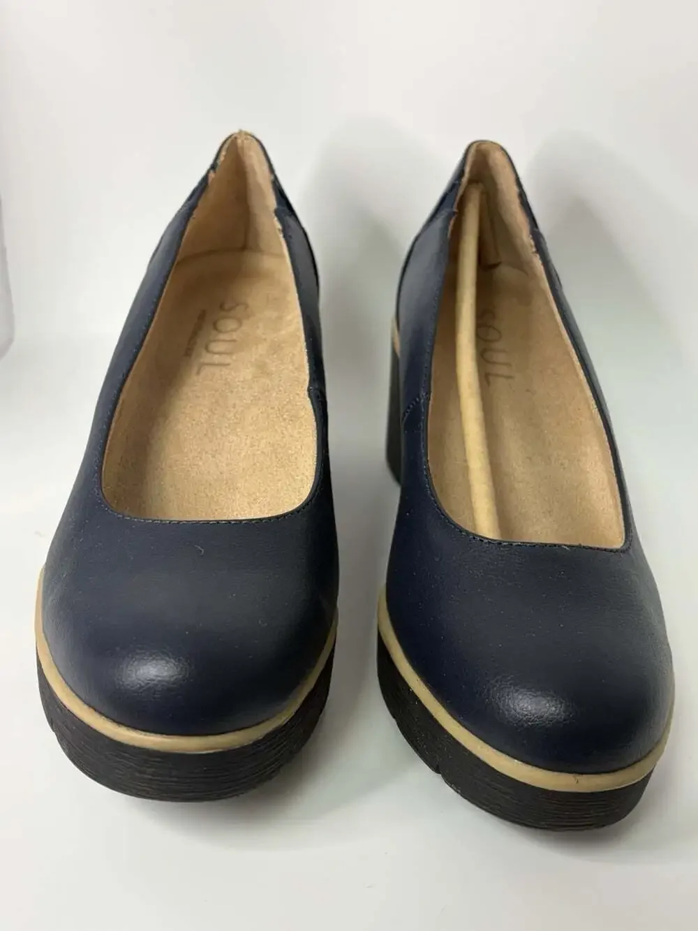 Soul Naturlizer About Time Wedge Pump Women's 7.5W Navy Blue